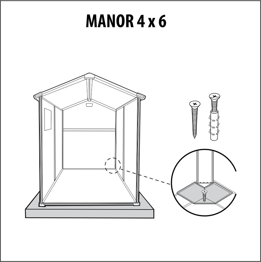 Сарай Манор 4х6 (Manor 4x6), серый