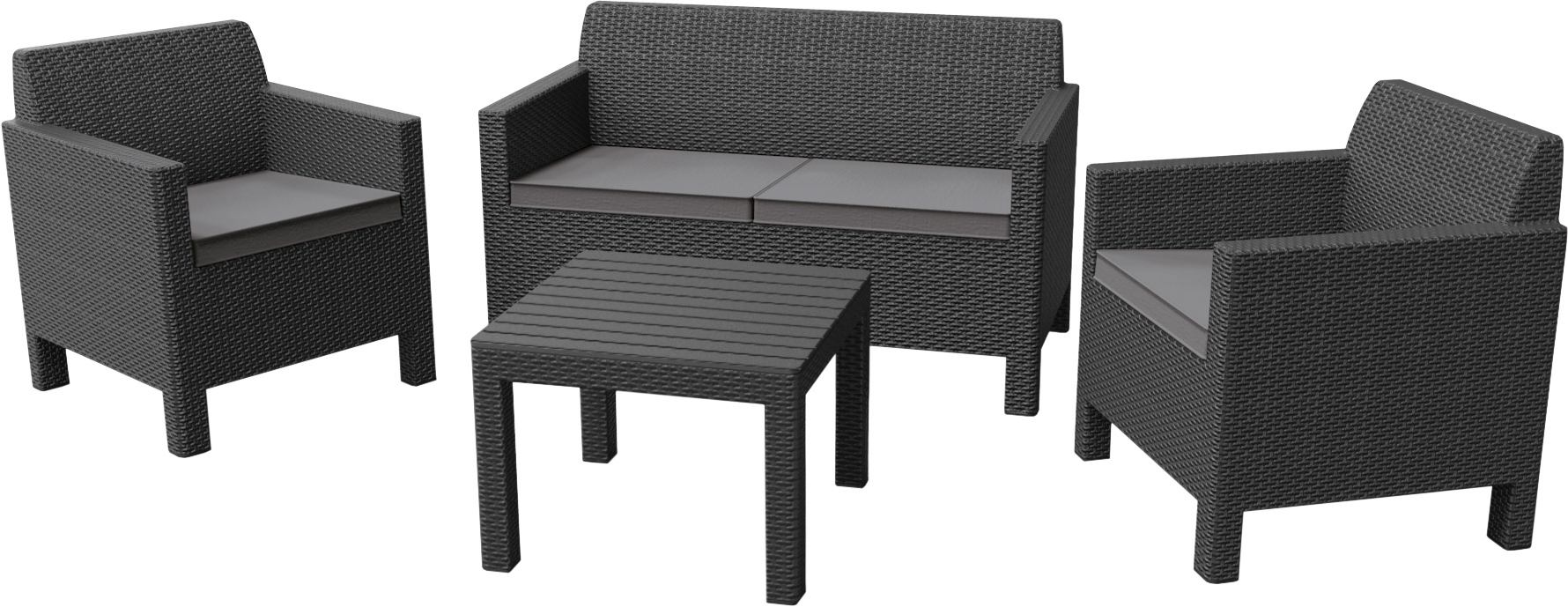 Комплект Орландо со столиком (Orlando set with small table) серый