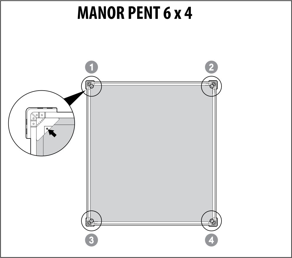 Сарай Манор Пент 6x4 (Manor Pent 6X4), серый