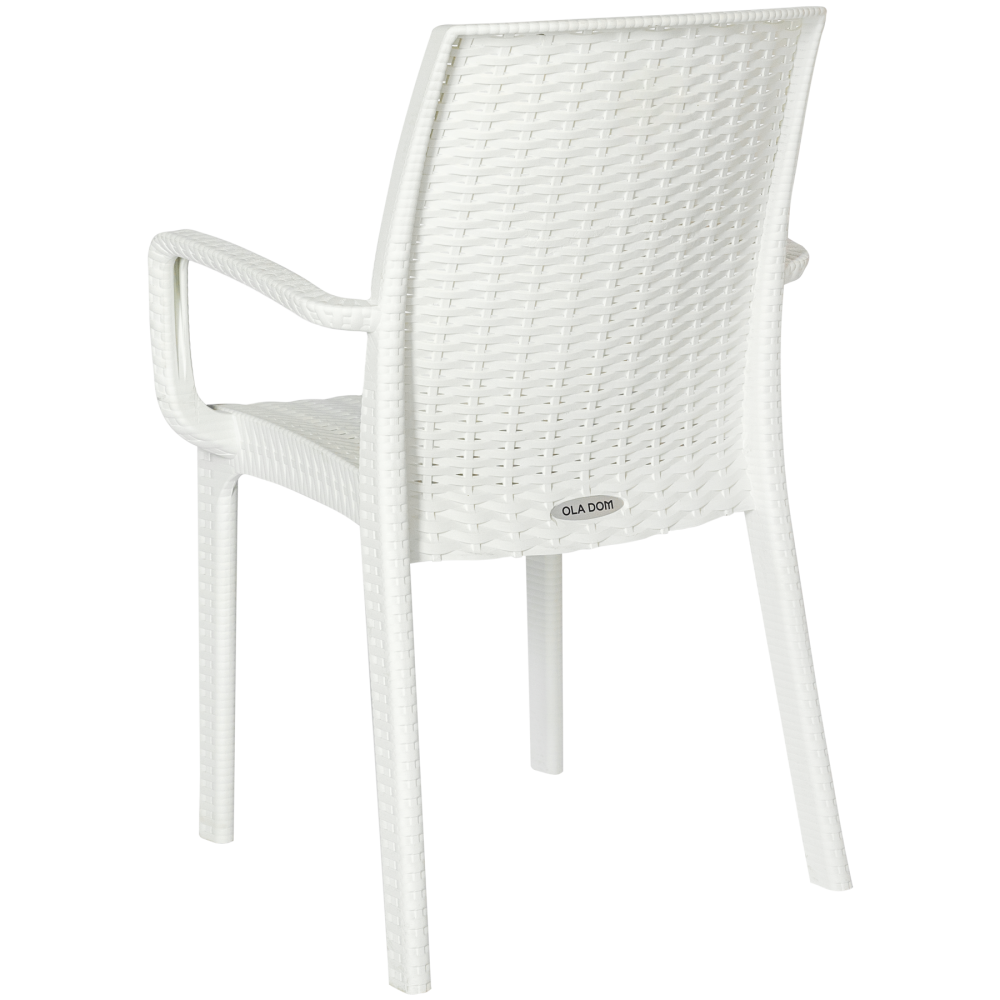 Комплект пластиковой мебели Ola Dom со стеклом, белый