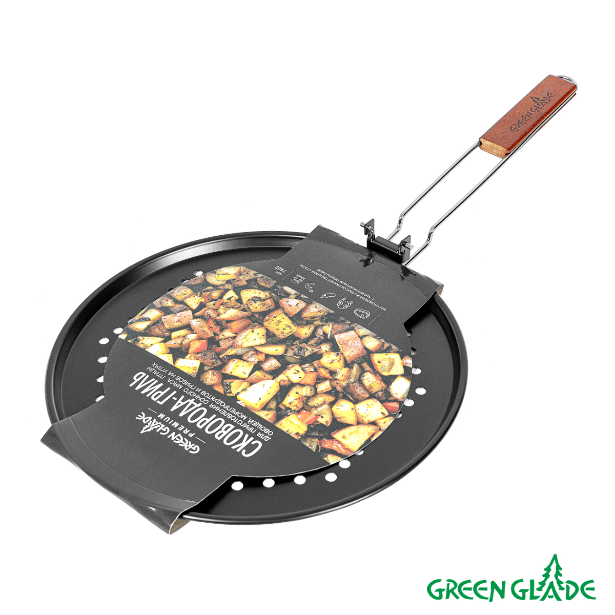 Сковорода-гриль Green Glade 7402 с антипригарным покрытием