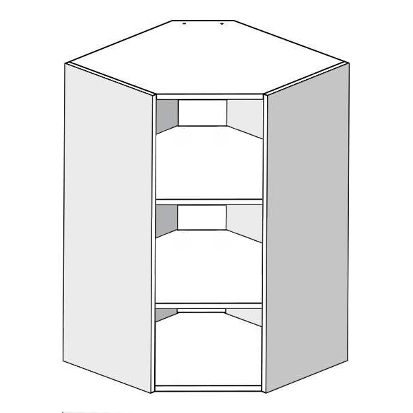 Шкаф навесной угловой 610х610х960 + фасад БЕРГЕН белый премиум