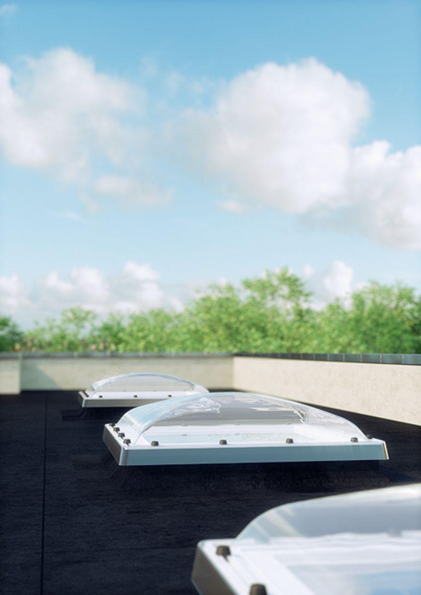Окно для плоских крыш с куполом FAKRO DXC-C P2 (глухое), однокамерный триплекс морозостойкий, ПВХ
