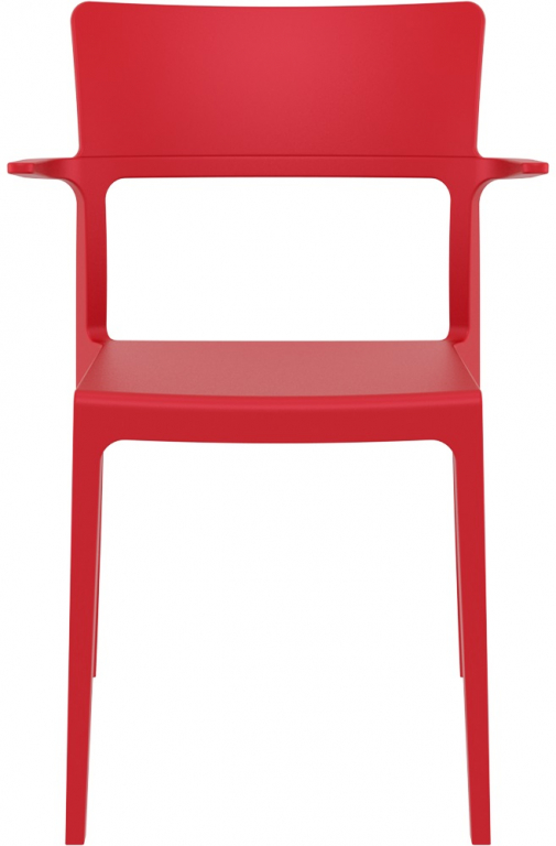 Кресло пластиковое, Plus,  красный