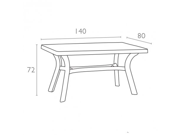 Пластиковый прямоугольный стол «Турин» с рисунком, зелёный