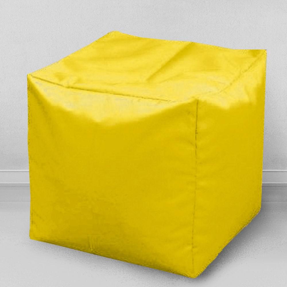 Небольшой пуфик-кубик жёлтый
