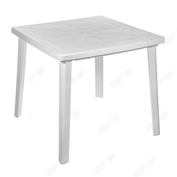 Пластиковый садовый стол «СП квадратный 80×80», белый