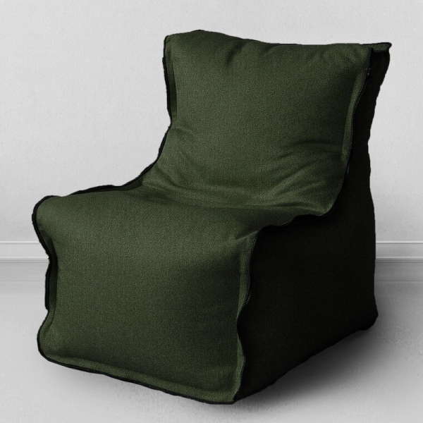 Бескаркасное кресло Лофт, жаккард-мальмо, зеленый