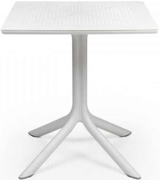 Стол пластиковый обеденный Clip 70,  белый, 700х700х750 мм