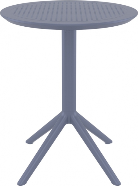 Стол пластиковый складной, Sky Folding Table Ø60, Ø600х740 мм,  темно-серый