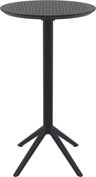 Стол пластиковый барный складной, Sky Folding Bar Table 60, Ø600х1080 мм,  черный