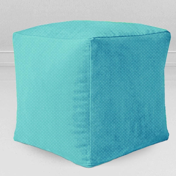 Пуфик мешок Кубик Ментол, мебельная ткань