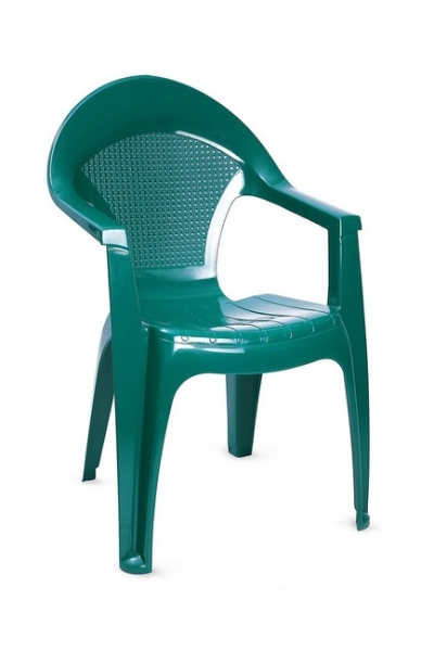 Пластиковое кресло "PL Барселона" зелёное