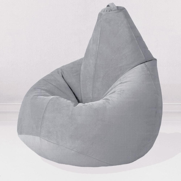 Кресло-мешок Груша, мебельный велюр, сталь
