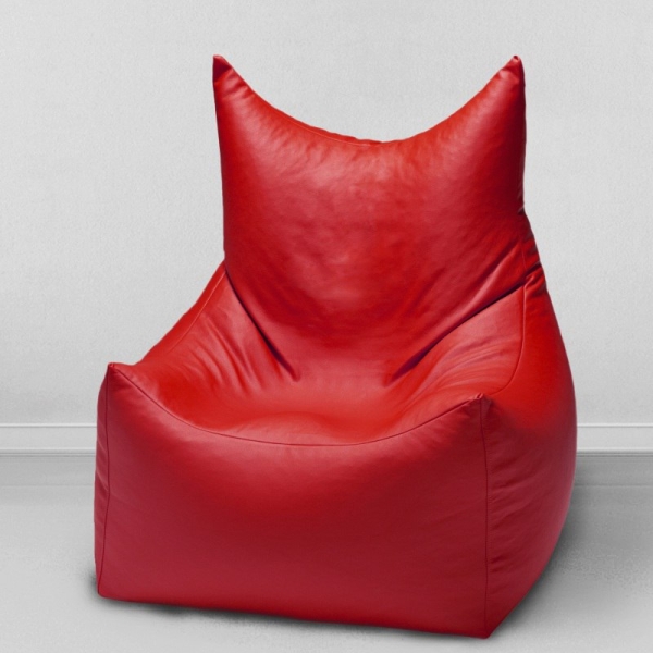 Кресло-мешок Трон  экокожа, красный