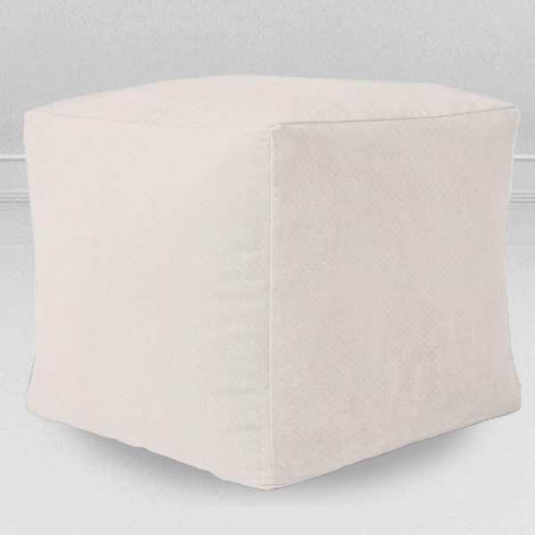 Пуфик мешок Кубик Латте, мебельная ткань