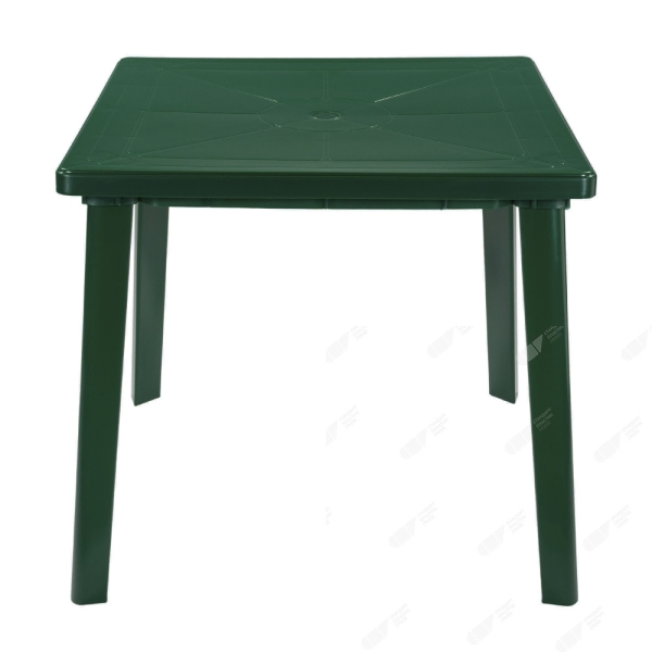 Пластиковый садовый стол «СП квадратный 80×80», тёмно-зелёный
