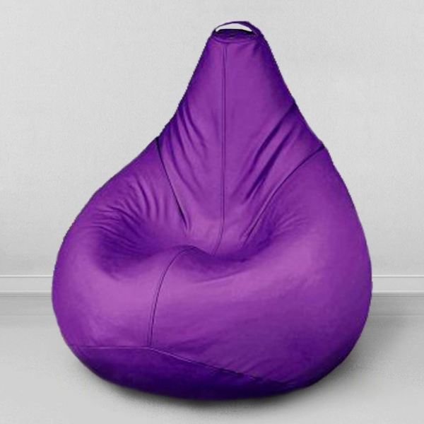 Кресло-мешок Груша, фиолетовый, бежевый